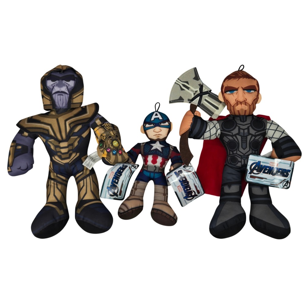 Marvel‎ Avengers Plush Toy Set Thanos Thor Captain America Superhero